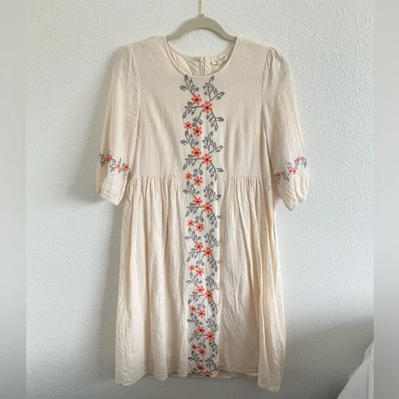 ROOLEE cream embroidered dress, size S, only worn about 4 times ROOLEE cream embroidered dress, size S, only worn about 4 times